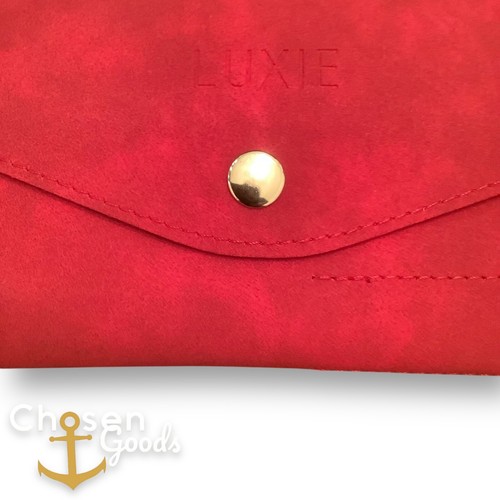 Luxie Pinceles de Maquillaje Brillo y Dorado 9 Piezas Juego de Pinceles Cosméticos de Lujo Rojo Estuche Suave - Imagen 4 de 7