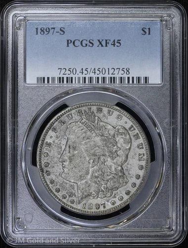 1897-S $1 Morgan Silver Dollar PCGS XF 45 | EF