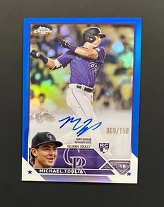 2023 Topps Chrome Michael Toglia True Blue Rookie Refractor auto /150 Rockies