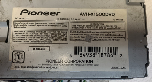 Pioneer AVH-X1600DVD, (2) Din, Touch Screen CD/MP3/USB, DVD - c3 - Picture 7 of 10