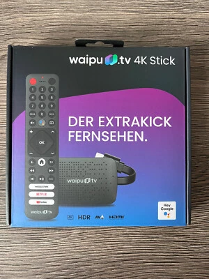 Waipu.tv 4K Stick inkl. Fernbedienung, HDMI 4K HDR WLAN - NEU & OVP - Bild 1 von 4