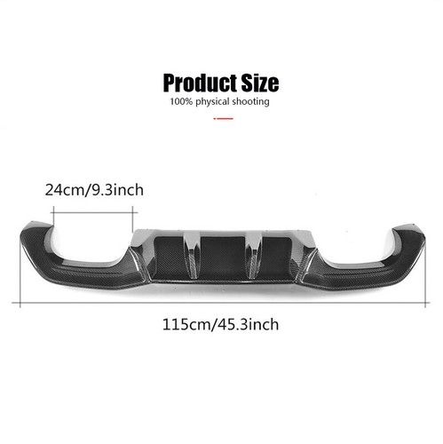 REAL CARBON FIBER REAR BUMPER DIFFUSER LIP SPOILER FOR 2016-2020 BMW F87 M2 M2C - Picture 10 of 13