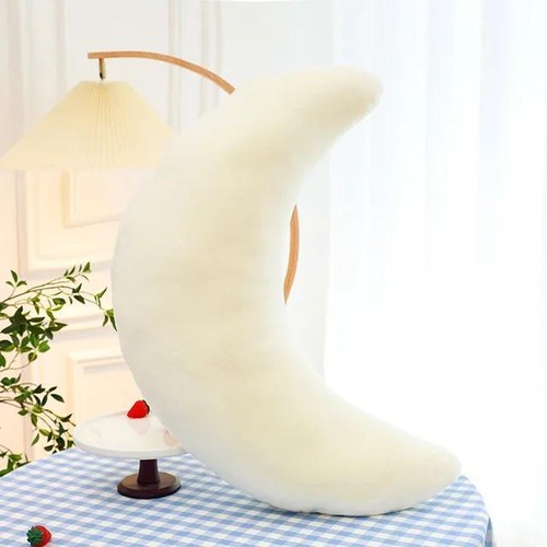 Almohada Luna Felpa Algodón Decoración Moderna Pequeña Plegable Multicolor Terciopelo Sólido Suave - Imagen 23 de 24