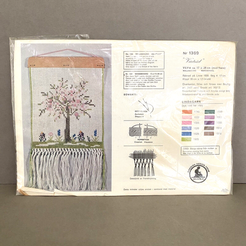 Kit appendere a parete punto croce vintage nuovi marchi Svezia #1389 albero primavera vartrad - Foto 2 di 11