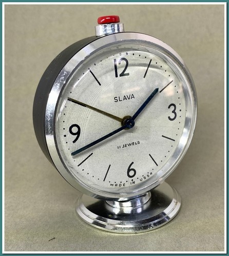 Réveil vintage Slava - Fabriqué en URSS en 1985 | Mouvement mécanique 5671  #275 - Bild 1 von 9