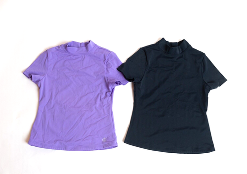 Lands End Rash Guard Girls Size Small 7-8 Swim Tops Short Sleeve Lot of 2