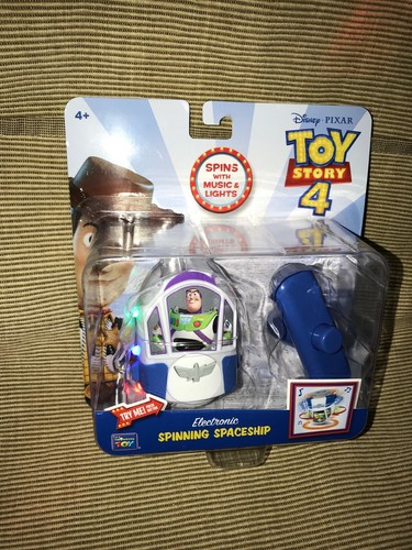 New ThinkWay Disney Toy Story 4 Electronic Music Light Spinning Buzz Space Ship - Picture 4 of 6