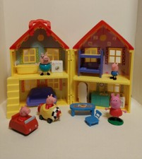 Vintage Mixed PEPPA PIG Figures, Furniture, House, Car, Rocket Racer Lot 16 Pcs