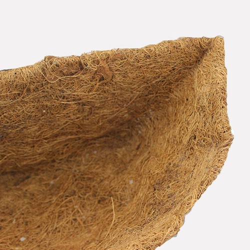 Garden Wall Hanging Plant Pot Half Round Moon Metal Baskets Planter + Coir Fiber - Bild 12 von 21