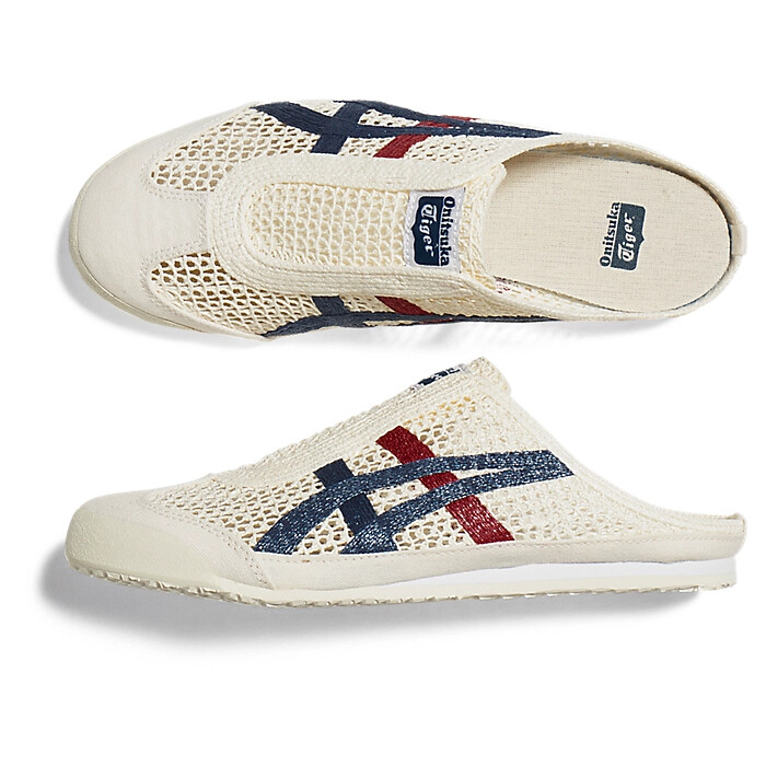 赤白サムライ微高レート(スリーブ付き40枚) Onitsuka Tiger Mexico 66 Sabot Cream blue 1183C123 100