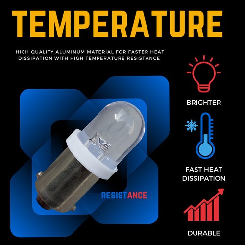 H6w Ba9s LED 433 White Side Light Xenon T4w Car 434 T11 Interior Bulbs 12v - Picture 8 of 13