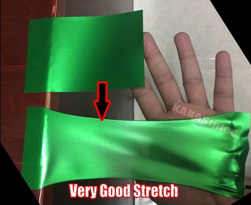 Green Flexible Entire Car Auto Wrap Satin Chrome Metallic Vinyl Trim Sticker AB - Foto 8 di 8