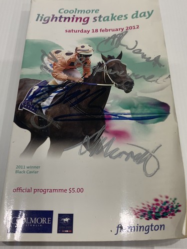 BLACK CAVIAR 2012 Stakes Day HORSE RACING RACE BOOK - Tickets, Stubbs -Signed - Foto 5 di 7