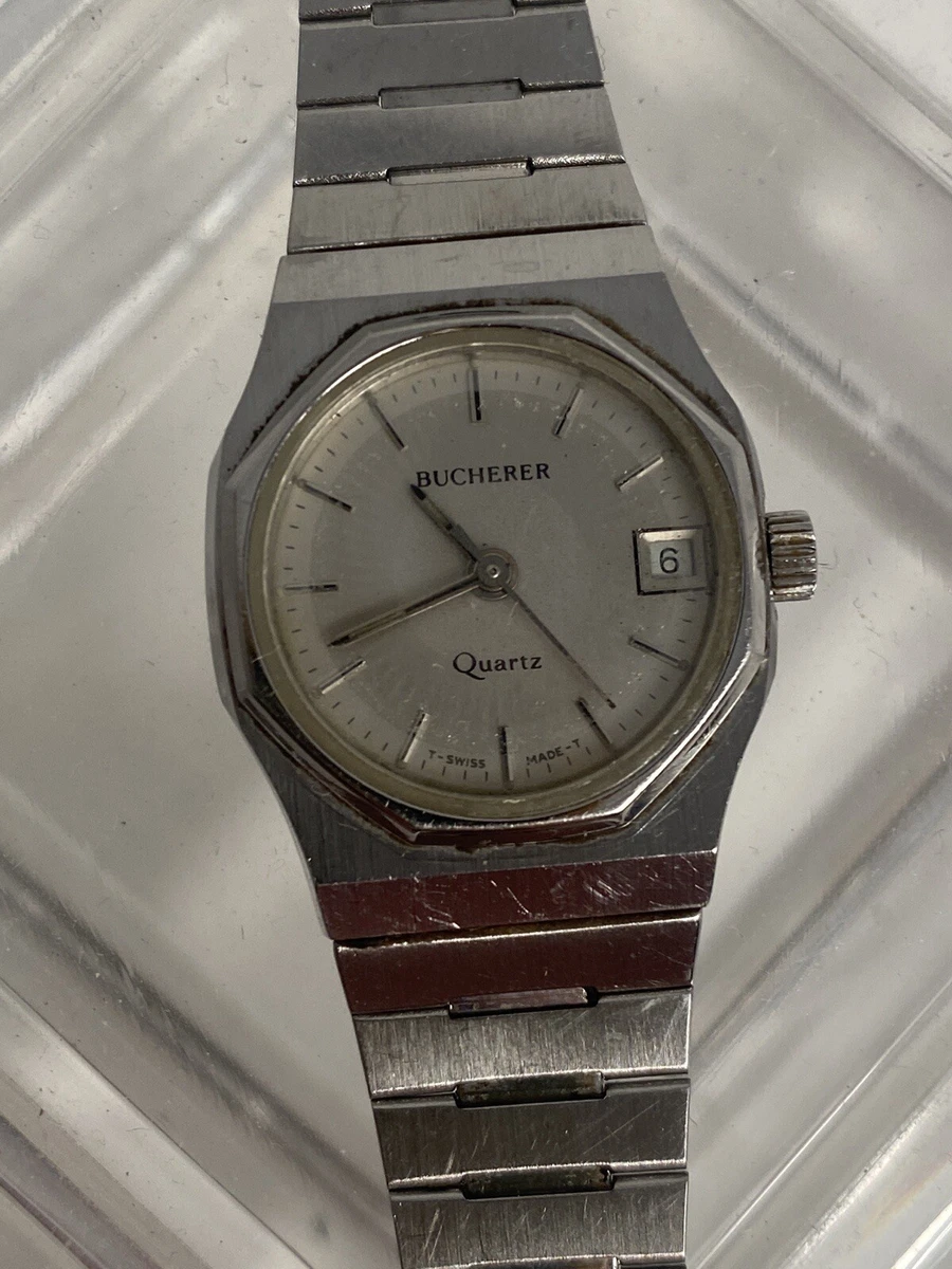 Bucherer Quartz Unisex Adjustable Wristwatch Silver Stainless