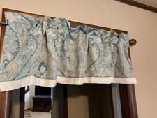 Jcp Home Expressions Emma Medallion Rod Pocket Valance 52 W x 15 L Blue