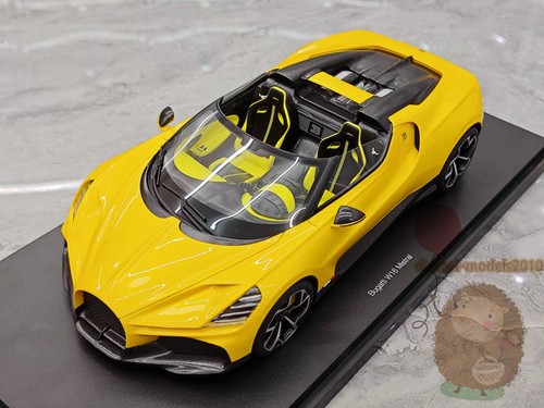 Topspeed 1:18 Bugatti W16 Mistral Resin Model Car Hobby Ornaments Gifts Yellow - Picture 7 of 20