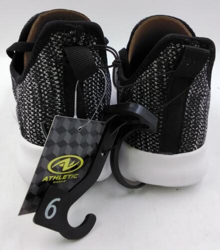 ATHLETIC WORKS Women Sneakers Black White Lace Up Memory Foam Shoes 9 or 9.5 - Picture 6 of 8