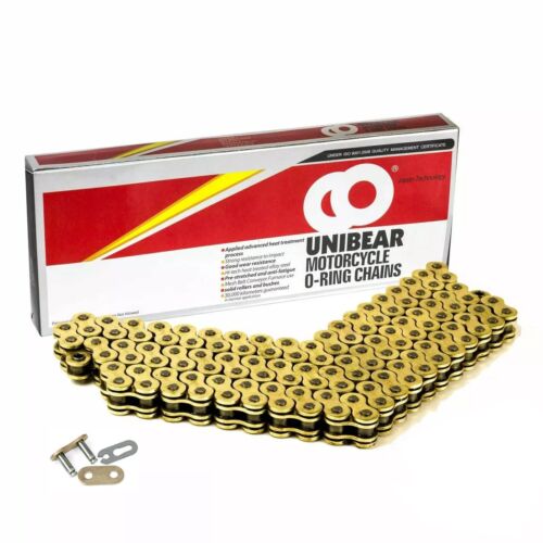 O-Ring Motorcycle Dirt Bike MX Chain 520 Pitch 120 Links - Gold + Chain Breaker - Picture 2 of 5