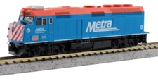 KATO 1769107 N  F40PH Chicago Metra City of Palatine #157  176-9107 LOCOMOTIVE