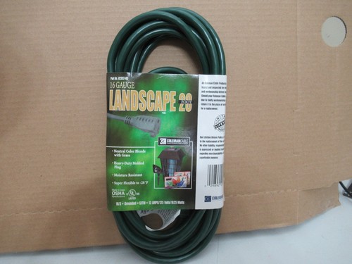 Coleman Cable 3 Conductor Vinyl Outdoor Landscape Extension Cord Brand New T