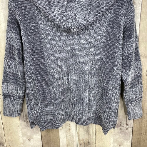 Pleione Women's Size Small Hooded Chenille Sweater Gray Knit Pullover NEW - Bild 7 von 8