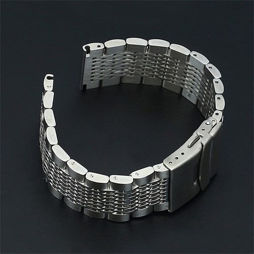 Unisex Solid Stainless Steel Watch Band Strap Bracelet Replacement 18 20 22 24mm - Picture 26 of 28