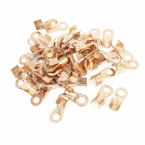50 Pcs 10A Open Cable Connector Ring Lug Copper Passing Through Terminals ✦KD - Picture 4 of 4