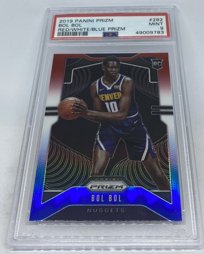 2019 20 Panini Prizm Bol Bol RC Rookie RED WHITE BLUE Prizm Refractor PSA 9 MINT - Picture 1 of 4