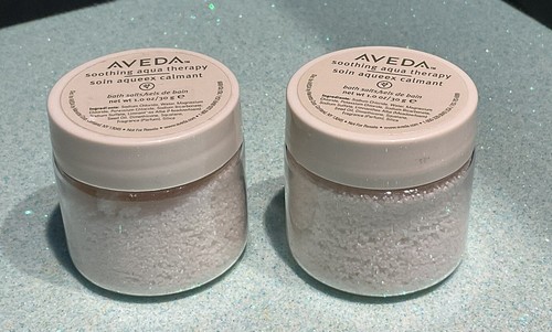 2- Vintage Aveda Soothing Aqua Therapy Bath Salts 1 oz New! Mini Size- Rare - Picture 3 of 8