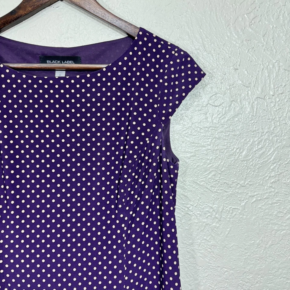 50's Style Trad Wife Dress 6 Polka Dot Pin Up Rockabilly Housewife Retro Church - Image 3 of 4