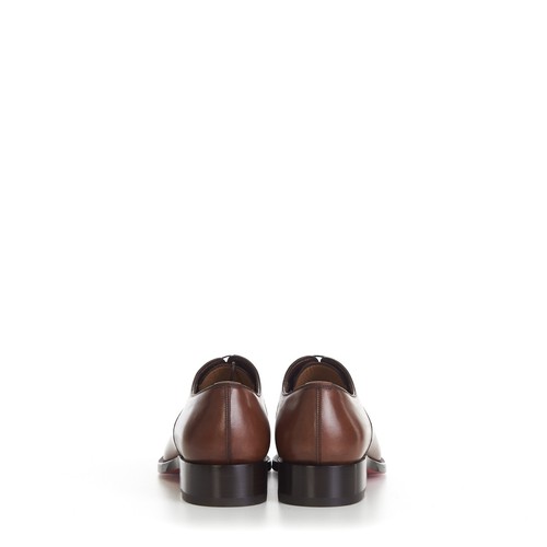 Scarpe Oxford Capitano CHRISTIAN LOUBOUTIN 1295$ - pelle di vitello patinata marrone - Foto 6 di 10
