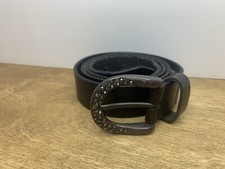 Fossil Large Women  s Leather Belt BT4131001 Rhinestones Buckle