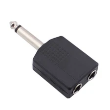 6.5mm Male to 2 Female Audio Converter Adapter Y splitter stereo jack