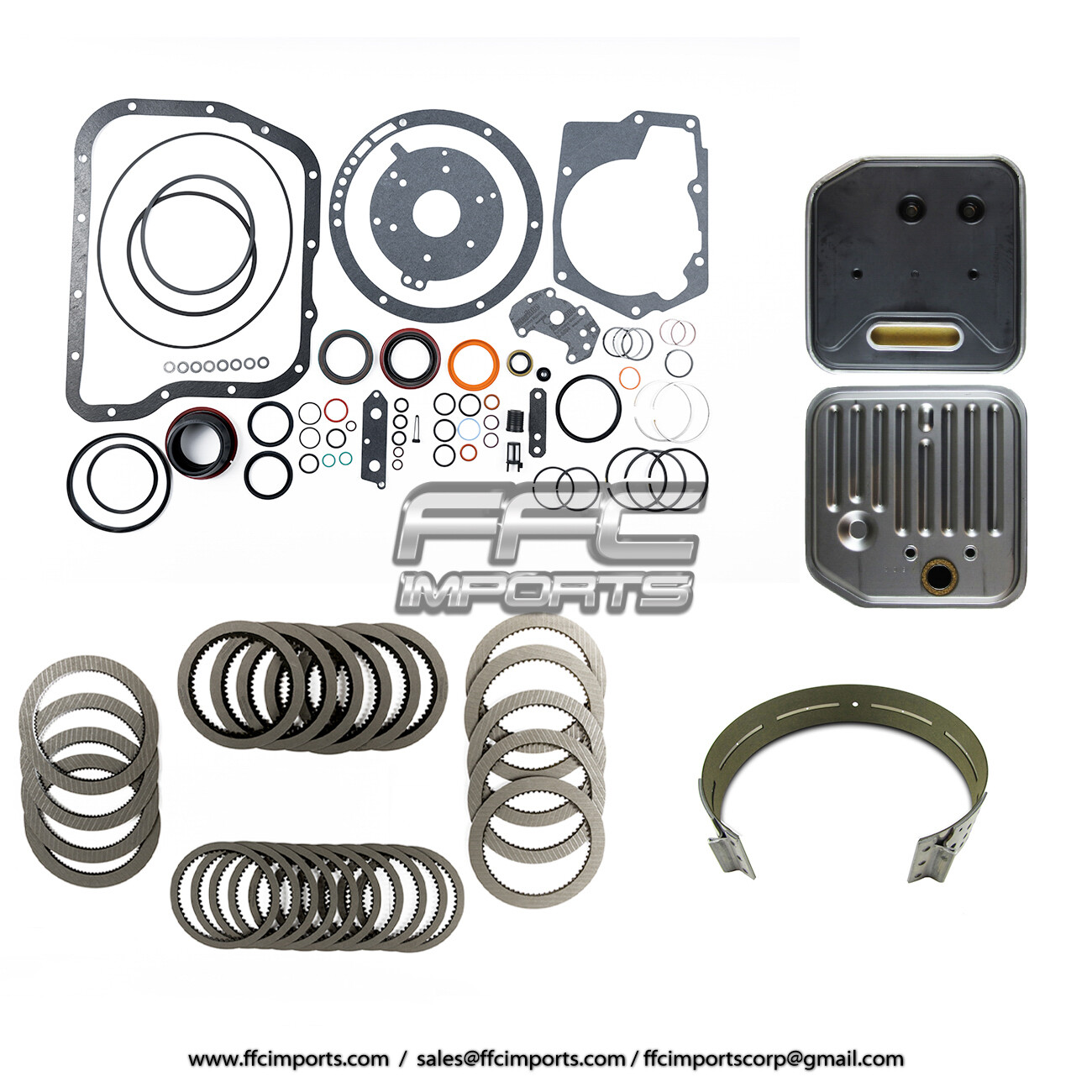 48RE A618 Transmission Master Rebuild KIT 03-10 WITH Filter Band Friction Plates