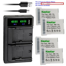 Kastar Battery LTD2 USB Charger for OEM Canon NB-13LH NB-13L  CB-2LH 2LHE 2LHT