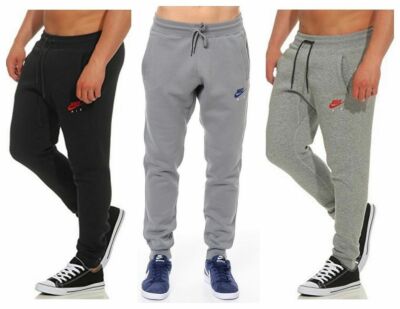 New Men's Nike AiR Fleece Joggers Tracksuit Bottoms Track Jogging Pants Slim Fit | eBay