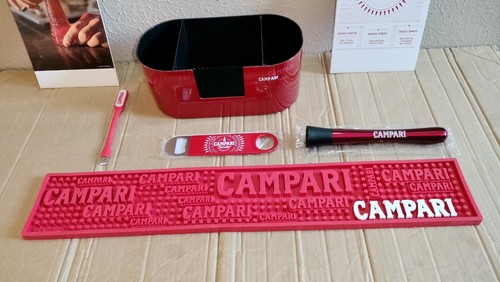 Lotto Accessori Da Bar Pubblicitari Aperitivo Campari Soda Milano Nuovi - Picture 11 of 15