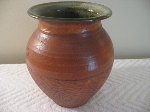 Rockhouse Pottery Vase Ken Carolyn Poole 1994 Seagrove NC Enamel Bunch of Grapes - 第 2/11 張圖片