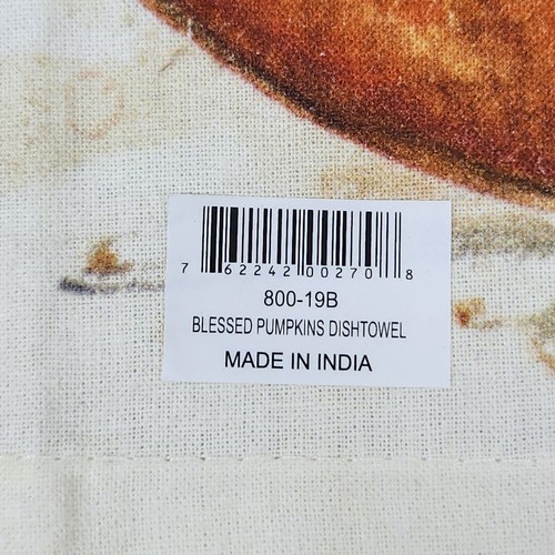 Park Design Blessed Harvest Pumpkin Cotton Tea Dish Towel Fall Decor KITCHEN NEW - Picture 3 of 7