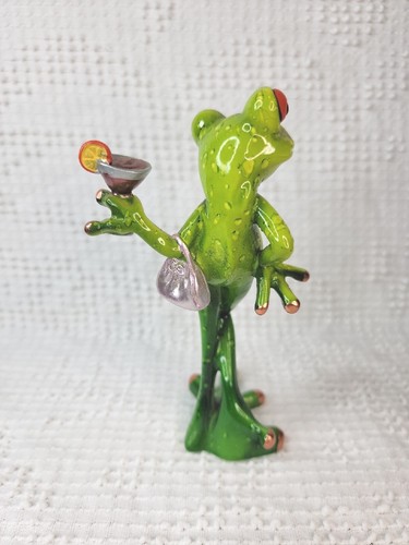 Frog Figurines Decor Funny Resin Frog Sculpture Statue for Home Martini - Picture 6 of 10