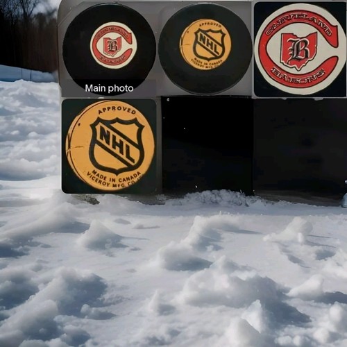 CLEVELAND BARONS APPROVED NHL OFFICIAL GAME PUCK RARE VINTAGE VICEROY MFG. 🇨🇦  - Picture 1 of 5
