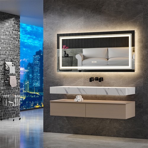 1500mm Ultra Large LED Illuminated Bathroom Mirror Anti-fog Vanity Mirror Salon - Picture 6 of 20
