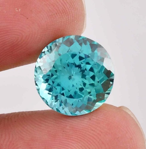 13 x 13 mm Natural Bi-Color 15.40 Ct Flawless Parti Sapphire Gemstone Certified - Picture 4 of 6