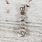 925 Pendant Retro Southwest Pretty Vintage Brilliant 3 Stone Sterling Silver