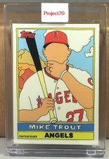 TOPPS PROJECT 70 #27 MIKE TROUT LOS ANGELES ANGELS by FUCCI Print Run 5630