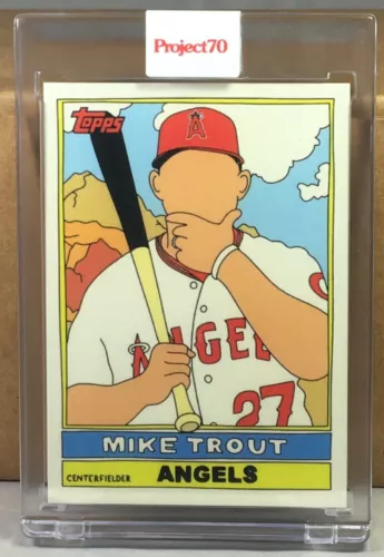 TOPPS PROJECT 70 #27 MIKE TROUT LOS ANGELES ANGELS by FUCCI Print Run 5630