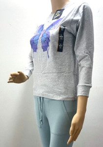 Art Class Sz Small (6-6X) Kids' Oversized Butterfly Long Sleeve Graphic T-Shirt