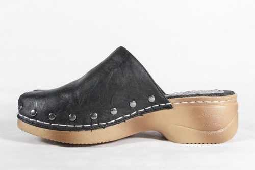 Boomers Mädchen Clogs Sabot Kunstleder schwarz Neu! - Picture 3 of 6
