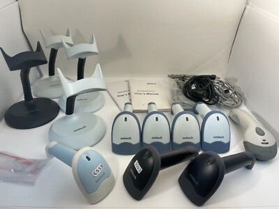 Mixed Lot 5 Unitech 1 Metrologic Barcode Scanners with 6 USB and 4 ...