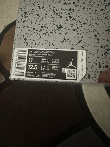 Talla 11 - Jordan 4 Retro Mid Red Thunder - Imagen 5 de 5